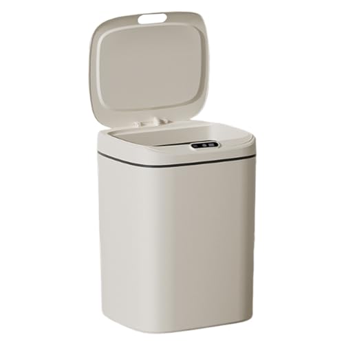 Cubo de basura inteligente con sensor automático y tapa para aseos y cocinas