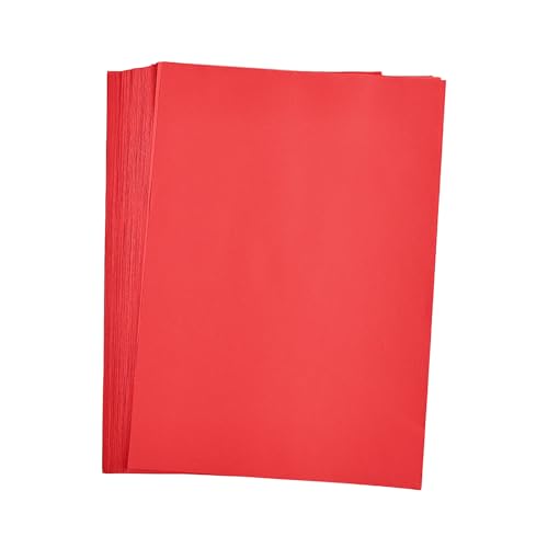 50 Sheets A4 Colored Copy Paper 70gsm Double Sided Printer Paper for Printing Invitations Crafts Making Red