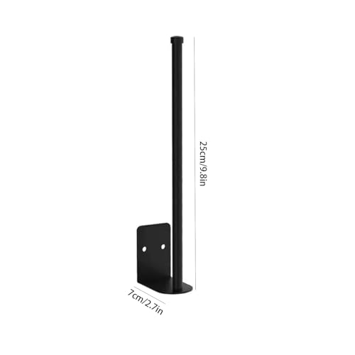 Paper Towel Holder, Stainless Steel Self-Adhesive or Drilling Freestanding Wall Paper Towel Holder,Matte Black Toilet Paper Roll Holder for Fridge Kitchen Home Bathroom Countertop - image 2
