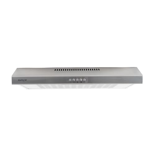 Consejos para Comprar Campanas extractoras Top 10. 50 EUROGAR Campana para cocina de Pared 60 cm Acero Inoxidable, 3 Velocidades, Filtro metálico lavable, Control por botones | EU60CA