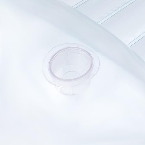 Image of Transparent Clear Inflatable Sofa Seat Couch, Twin Size Air Mattress Inflatable Sofa, Double Inflatable Chair Air Sofa, Portable Blow Up Couch for Indoor, Outdoor, Camping, Beach, Patio, Yard
