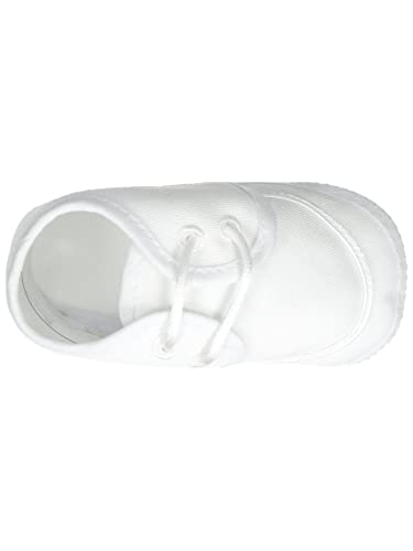 Boy's Gabardine Lace-Up Shoe (Size 4/White) #TOP5
