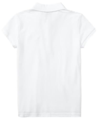Image of Polo Ralph Lauren Kids Baby Girl's Short Sleeve Mesh Polo Shirt (Toddler) White