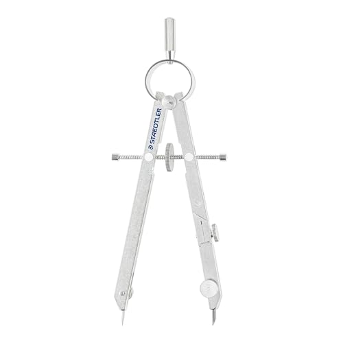 STAEDTLER 551 02 Mars Comfort 551 Präzisionszirkel mit Verlängerungsstange, im Klappdeckeletui, silber