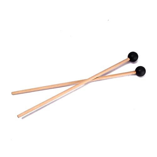Baquetas pequeñas de madera con cabeza de caucho miniatura 6