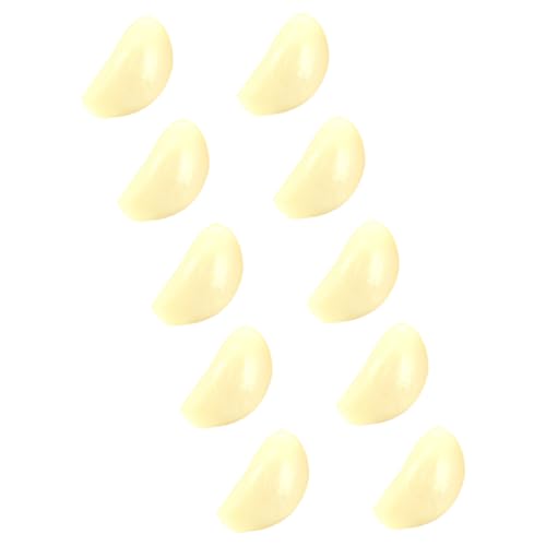 Amosfun 10 Piezas Ajo Artificial Prensa De Ajo Picadora De Ajo Decoración De Frutas Falsas Realista Tostador De Ajo Contenedor De Ajo Salsa De Ajo Pastillas De Ajo De Polivinilo