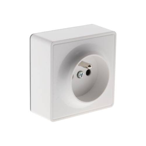 Zenitech - Prise simple 16A en saillie - Blanc - Vulco