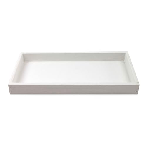 Vassoio da portata in legno, 40 x 16 cm, bianco – Vassoio decorativo allungato come ciotola rettangolare in legno per decorazione natalizia, piccolo vassoio in legno come moderno corona dell'Avvento,