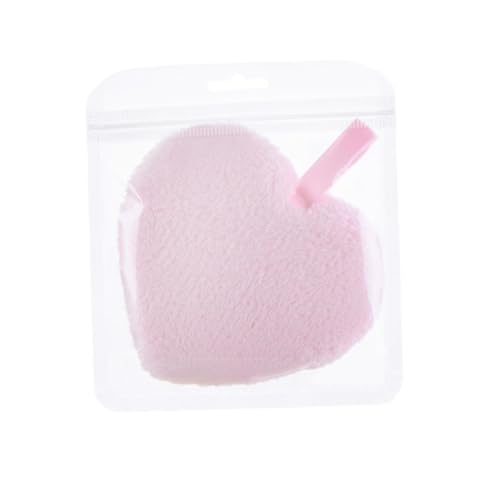 NOLITOY Set of 3 Makeup Removal Pads Pink Soft Cleaning Face Washing Pads Makeup Powder
