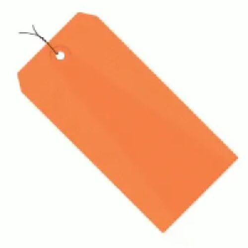 Amazon | #6オレンジ色の配送タグ、ワイヤー付き。 タグサイズ: 5 1/4