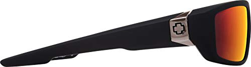 Spy Optic Dirty Mo Sunglasses for Men and for Women | Polarized Styles Available | Shatter Resistant Lenses | Patented Happy Lens Tech (Matte Black - Happy Rose w/Red Spectra Mirror)3