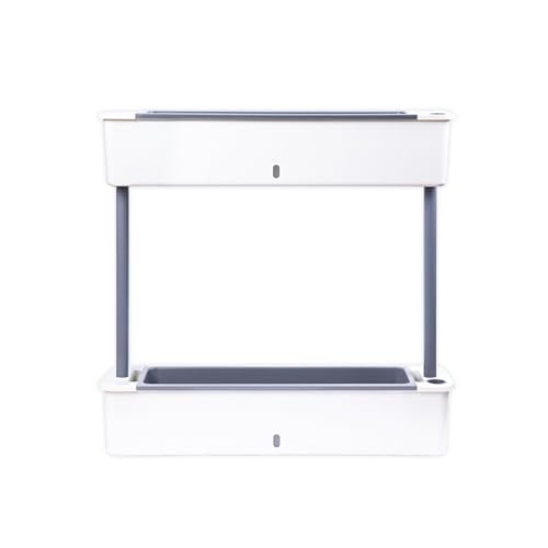 多層プランター 省スペース設計＆自動潅水システム 室内＆ベランダ家庭菜園向け 野菜・ハーブ・花栽培用 68cm幅・2段構造 PP素材 簡単組み立て(2nd floor)