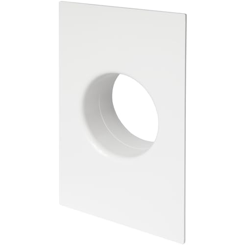 4 Inch / 100 mm Duct Connector Flange - Plastic Straight Pipe Wall Plate for Heating Cooling Ventilation System - Plumbing or Air Exhaust and Inlet Fitting