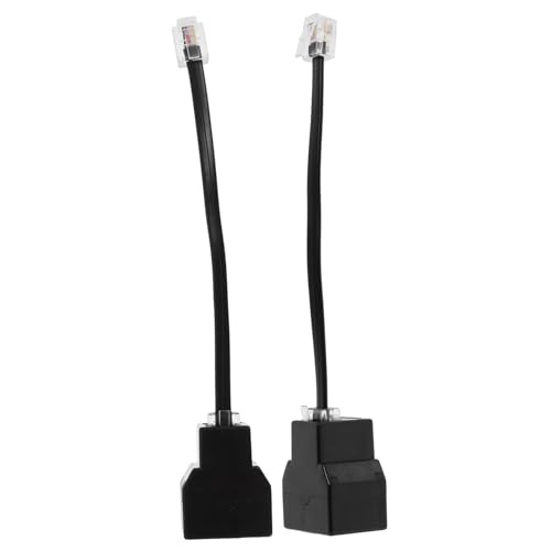 KONTONTY 4-core Phone Line Adapter Rj11 Telephone Parts Rj14 6p4c Detachable Lines Signal Multi-Device Support