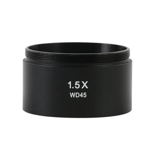 Microscope 0.3X 0.5X 0.7X 0.75X 1X 1.5X 2X 48mm Thread WD160 Trinocular Binocular Stereo Microscope Lens(1.5X)