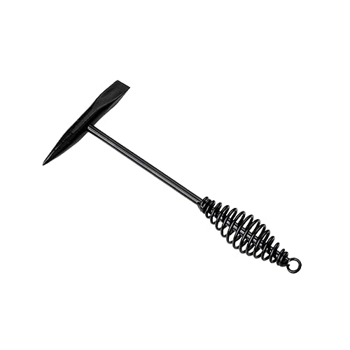 WOONEKY Spring Handle Welder Hammer Spring Welding Slag Hammer Cushioning Impact Hammer Rust Removal Hammer Welding Slag Hammer Welding Hammer Sturdy Hammer Welding Tool Black