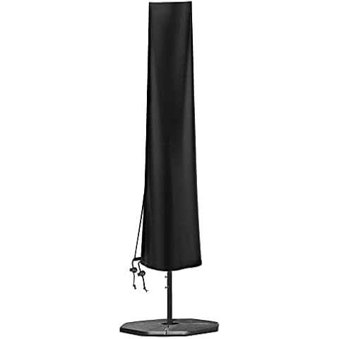 Raweao Garden Parasol Cover 2m 4m (H190 x 30/50cm), Large Parasol Patio Table Umbrella Cover, 420D Oxford Waterproof Parasol Protector, Weatherproof UV-Anti Windproof Cover