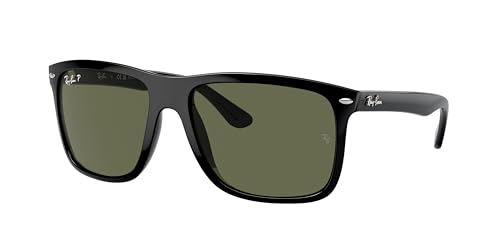 Ray-Ban RB4547 Sunglasses Bundle: RB 4547 BOYFRIEND TWO 601/58 Boyfriend Two Black Polar Gree and Eyewear Cleaning Kit