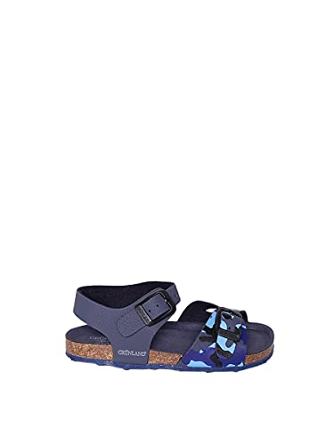 Sandale bandeau bleu en liège pour enfant Grunland taille 22