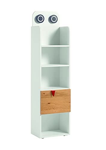 now! by hülsta minimo Regal in Schneeweiß mit Schublade in Natureiche,...