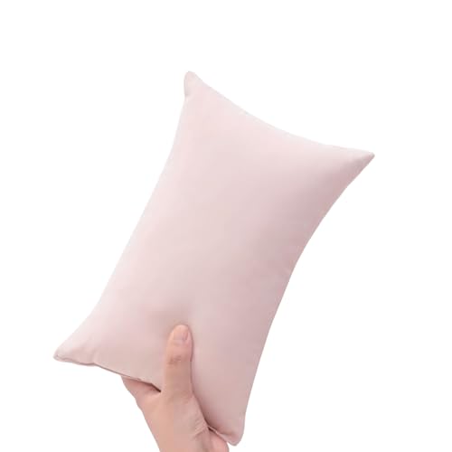 PLUSHCEWT Mini oreillers pour dormir - 27,9 x 17,8 cm - Petit oreiller de voyage en coton pour...