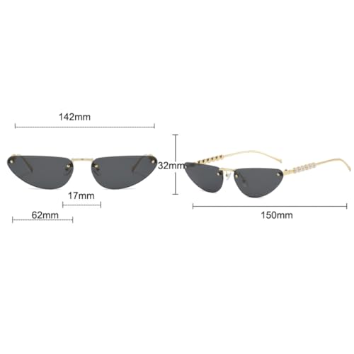 Lunettes de soleil œil de chat protégeant des UV sans marquer le nez - 6