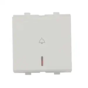 Anchor by Panasonic 65066 Penta Modular 2M 6 A Polycarbonate Bell Push with Neon (White)