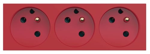 Triple prise de courant détrompée 2P+T spéciale goulotte Gallery - Blanc pure - WXF433 - Hager