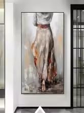 Affiches et impressions modernes de peinture abstraite femme toile deco murale 60x120cm