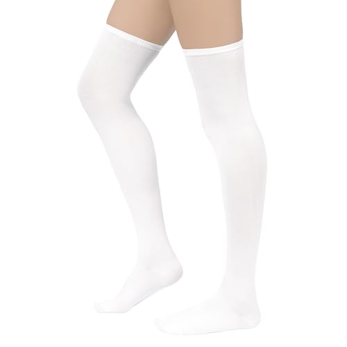 Image of Century Star 3 Pairs Thigh High Socks for Women Over the Knee High Socks Triple Stripe Long Stockings Thigh Highs Leg Warmer