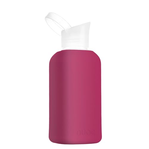 Nuoc Bottiglia D'Acqua In Vetro, Bottiglia D'Acqua Riutilizzabile, Bottiglia Di Vetro Con Custodia In Silicone, Bevande Calde E Fredde, Senza Bpa (Bor