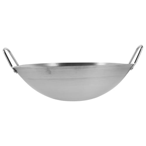 Wok de acero inoxidable 30 cm con doble asa Homoyoyo