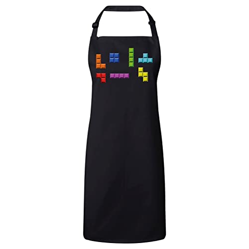 Tablier cuisine retro contre les taches avec motif classique de jeux video des annees 80