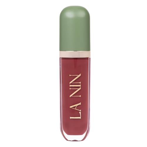 Image of La Nin Skinny Dip Peptide Infused Lip Oil Secret Crush | Rose Pink Shade for Women | Deep Hydration Lip Oil | Plumping Glossy Lip Care | 6 ml