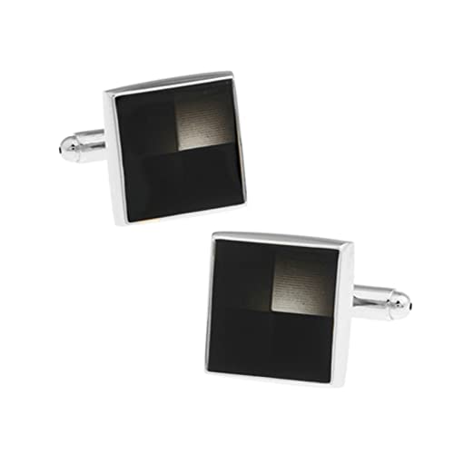 Set de Mancuernas Cuadradas Negras para Hombre