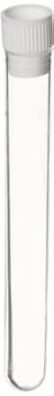SEOH Kunststoff-Reagenzgläser mit Kappen, 16 x 125 mm, 25 Stück