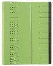 Elba Cartellina chic, in cartone (RC), 450 g/mq, A4, 12 F"cher, verde
