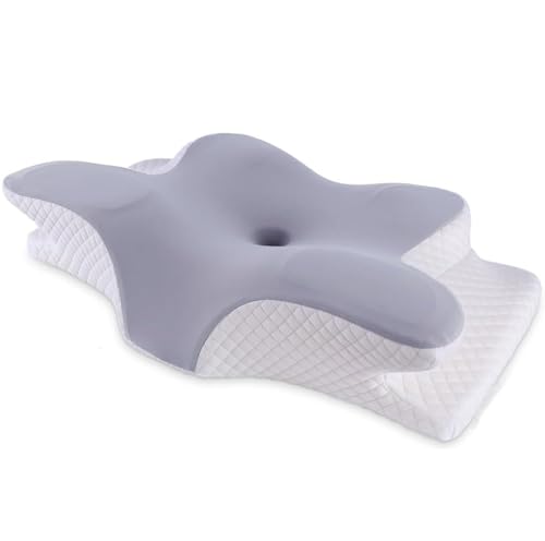 枕 首が負担にならない 低反発 安眠 まくら 頭・首・肩を支える 中空設計 腕サポート pillow 低め 高め 二段階高さ調整可 低反発枕 仰向き寝 横向き寝 うつぶせ寝 通気性 カバー洗濯可 プレゼント グレー