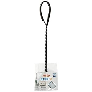 Amtra – Retino per Pesci Piccoli o Avannotti, Retino Acquario in nylon a maglia fine, Manico Rinforzato, Resistente, 8X5 CM