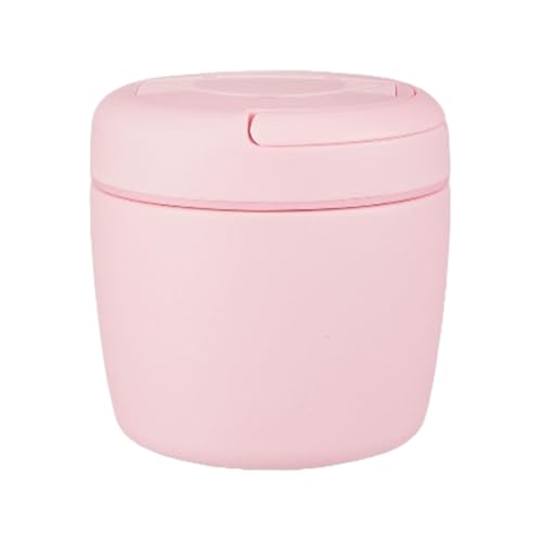susiodeu Tarro de comida caliente de boca ancha a prueba de fugas, aislado al vacío, construcción duradera, contenedores de almuerzo de acero inoxidable de tamaño portátil, rosa 970ML