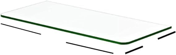 Adjustable Twin Slot Shelving System | White Uprights and Strong Brackets | Wall Mounted Rack for Durable Storage (1, Glass Shelf 80cm x 30cm Only)