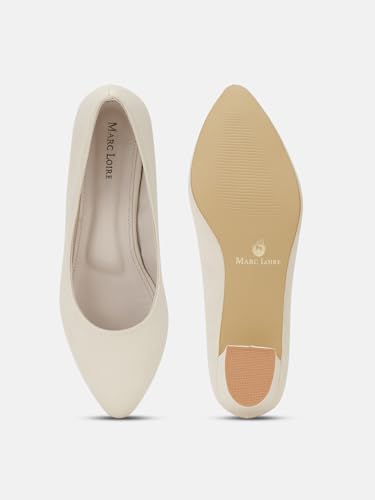Image of Marc Loire Women's Textured Block Heel Pump Shoes for Office, Party and Formal Occasions