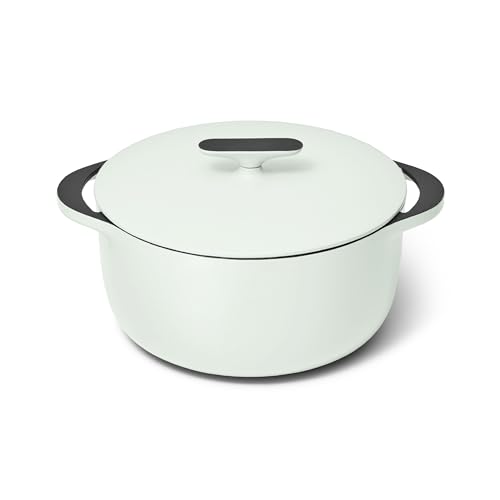 Caraway Enameled Dutch Oven - 6.5 qt Cast Iron Dutch Oven With Lid - 3 Layer Enamel Coating - No Seasoning Required - Compatible With All Stovetops - Oven Safe - No Forever Chemicals - Light Mist