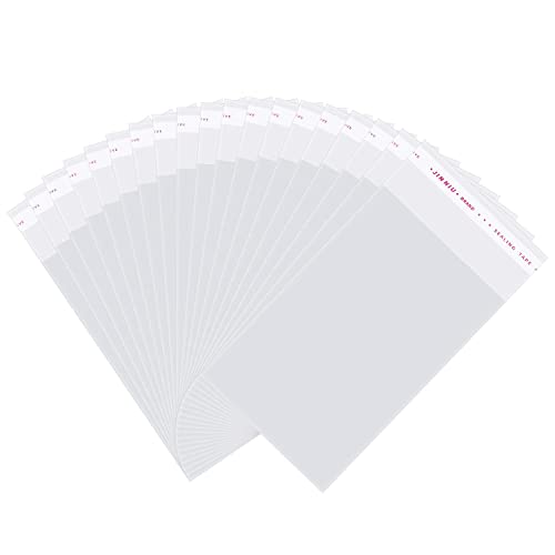 INTLMATE 200 Pcs Clear Resealable Cellophane Bag Self Sealed Small Cellophane Bags for Cookie Gifts, Sweet