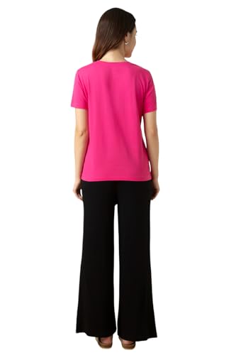 Image of Van Heusen Women's Cotton Relaxed Fit Lounge T Shirt - Relax Fit, Round Neck, Short Sleeves