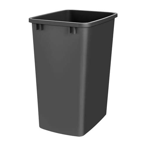 Contenedor de basura rectangular 35 qt polímero negro