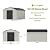 Patiolife 10x12 FT Barn Style Outdoor Metal Shed, Steel Yard Shed with Design of Four Sloping Roof and Lockable Doors, for Backyard Patio Lawn, Grey