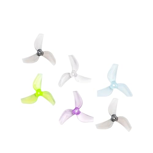 Hélices para reparar mini drones con eje de 1 mm y diseño tripala transparente 3