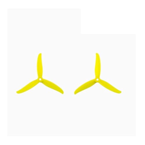 Hélices drone 12,4 cm rotor tripale polycarbonate 4937 moteur 2505,5 jaune M5