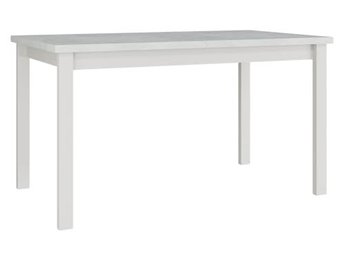 Mirjan24 Tisch für Esszimmer Awrolt II, Rechteckiger Esstisch, Ausziehbarer Tisch für Küche, L:140-180 x H:78 x B:80 cm, Küchentisch, Esszimmertisch, Praktischer Ausziehtisch (Weiß/Weiß) Mirjan24 Tisch für Esszimmer Awrolt II, Rechteckiger Esstisch, Ausziehbarer Tisch für Küche, L:140-180 x H:78 x B:80 cm, Küchentisch, Esszimmertisch, Praktischer Ausziehtisch (Weiß/Weiß)